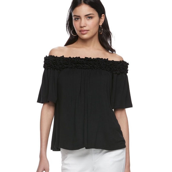 Elle Tops - Elle off-the-shoulder ruffle top